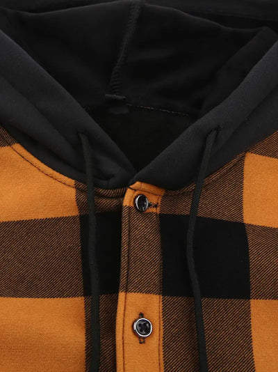 Albin™ | Fleeceforet hooded flanel skjorte