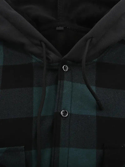 Albin™ | Fleeceforet hooded flanel skjorte