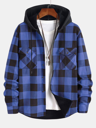 Albin™ | Fleeceforet hooded flanel skjorte